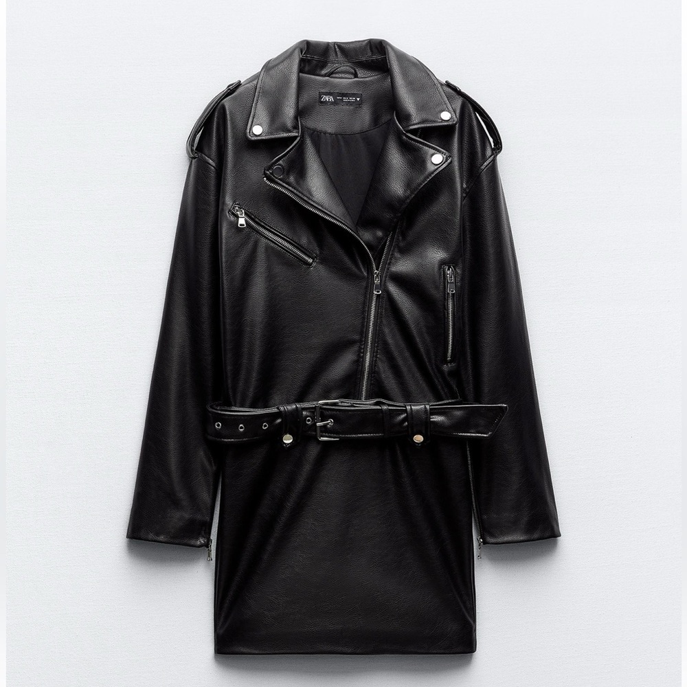 Zara faux leather dress